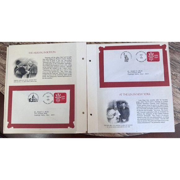 Vintage Pope John Paul II Visits The US 1979 Pictorial Postmark Collection - Picture 3 of 7